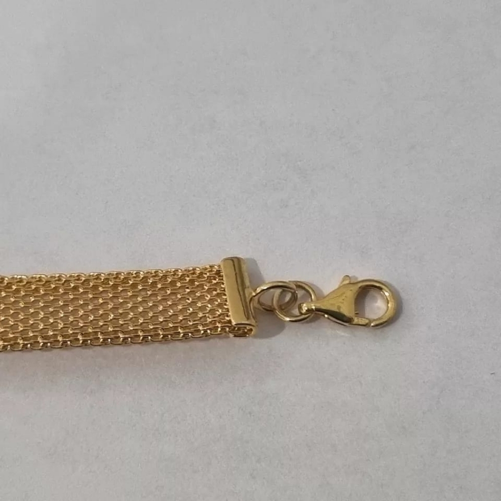 (SOLD)Tous White And Yellow Bear Mesh Bracelet - Picture 9 of 10